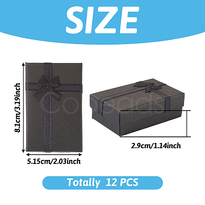 Rectangle Paper Jewelry Gift Boxes with Bowknot LS-CON-TAC0010-79A-1