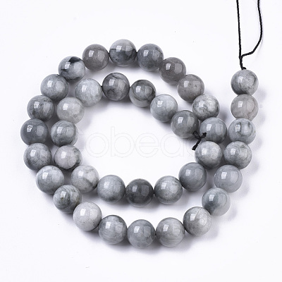 Natural Hawk's Eye Beads Strands G-R462-047B-1