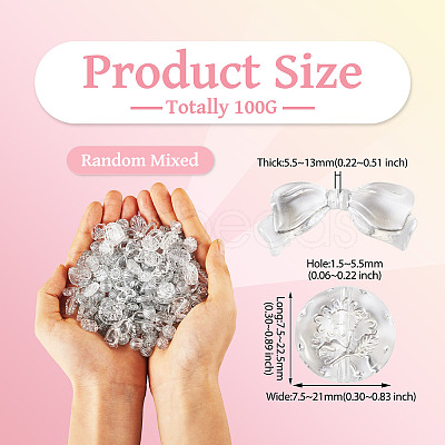 100G Transparent Acrylic Beads MACR-TA0002-02K-1