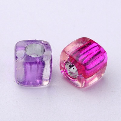 Transparent Acrylic Cube Beads PB78P9520-1