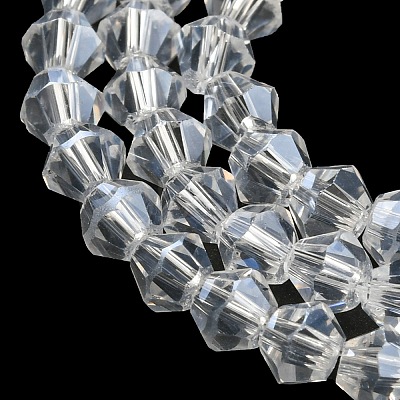 Transparent Electroplate Glass Beads Strands GLAA-F029-3mm-C13-1