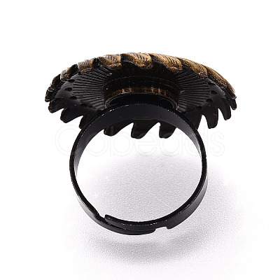 Adjustable Alloy & Iron Bezel Cup Ring Base with Rotatable Tray MAK-T012-11AB-1