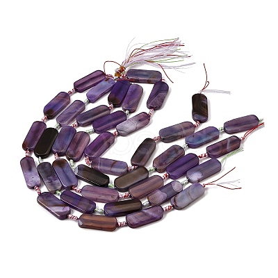Dyed & Heated Natural Banded Agate Beads Strands GG-CBAB9C6-D03-01-1