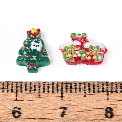 Christmas Theme Opaque Resin Cabochons CRES-T025-21-1