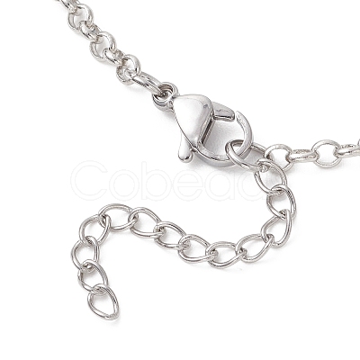 304 Stainless Steel Paperclip Chain Rolo Chain Bracelet Making AJEW-JB01498-1