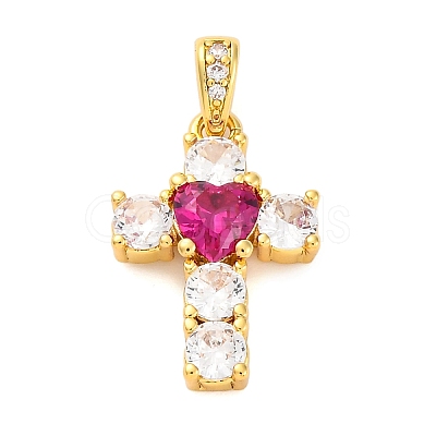 Brass Micro Pave Cubic Zirconia Pendants LS-KK-P288-03G-1
