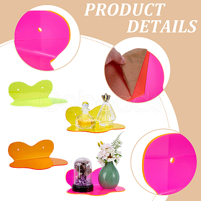 Transparent Acrylic Wall-mounted Storage Rack HJEW-WH0036-161-1