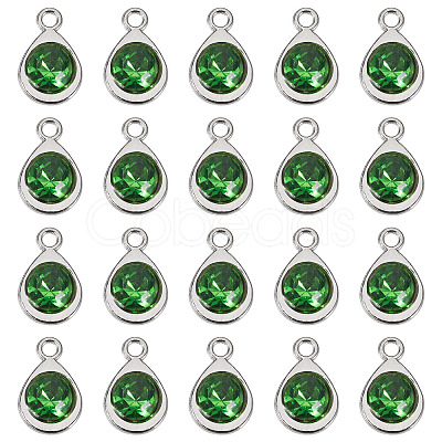 20Pcs Faceted Glass Charms RGLA-TADJ0001-01F-1