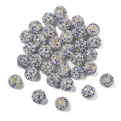 Sparkle Glass Rhinestone Round Beads OACR-S048-01J-1