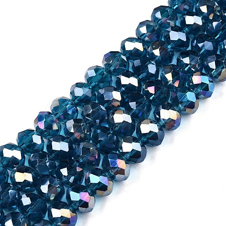 Electroplate Glass Beads Strands EGLA-A044-T8mm-B27-1