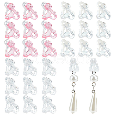 60Pcs 3 Colors Resin Clip-on Earring Findings FIND-PH0026-54-1