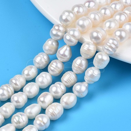 Natural Cultured Freshwater Pearl Beads Strands X1-PEAR-N012-07C-1