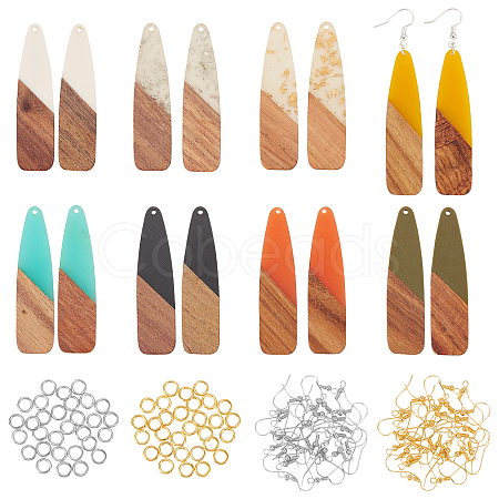 DIY Wooden Dangle Earring Making Kits DIY-OC0006-39-1
