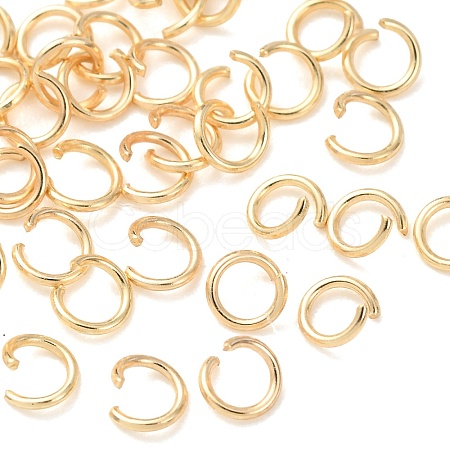 Brass Open Jump Rings KK-G604-08G-09-1