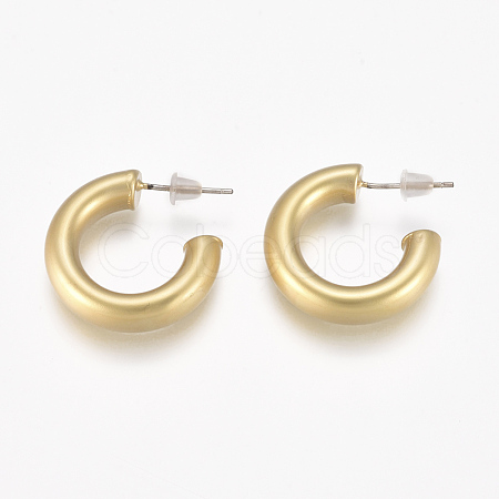 Brass Stud Earrings EJEW-F244-02MG-1