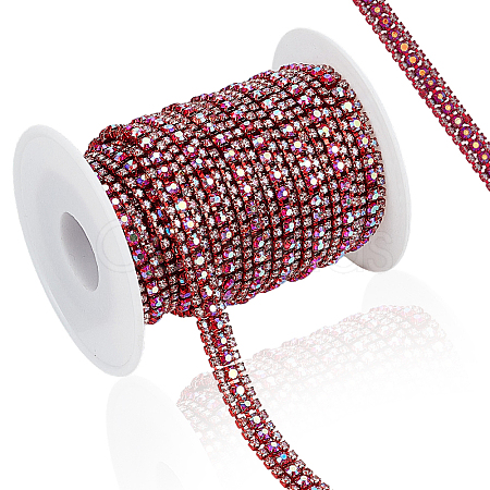 5 Yards Glass Rhinestone Cup Chains RB-WH0013-01C-1