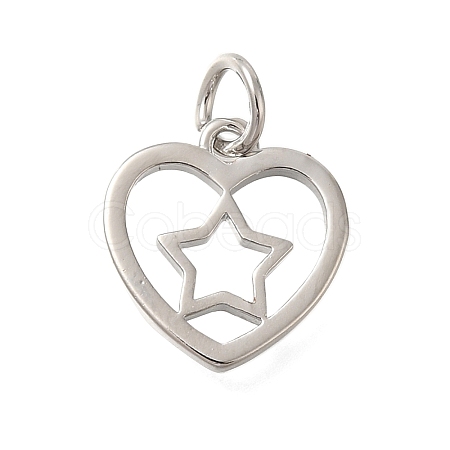 Heart Rack Plating Brass Charms LS-KK-I716-21B-P-1