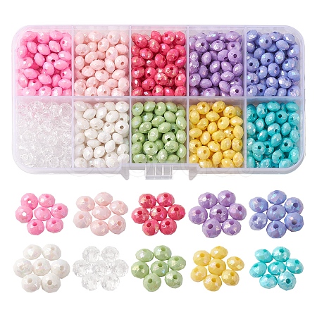 700Pcs 10 Styles AS Plastic & Opaque Acrylic Beads MACR-FS0001-47-1