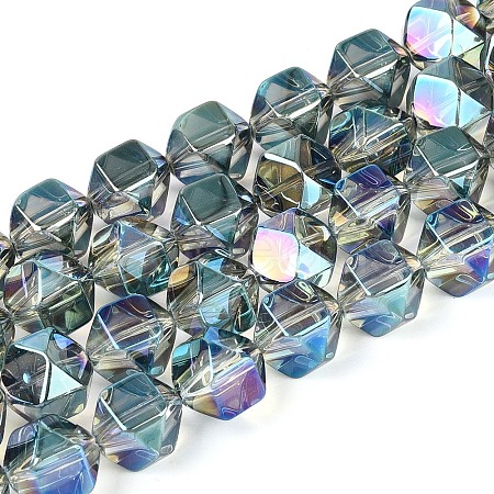 Electroplate Glass Beads Strands EGLA-T021-21G-1