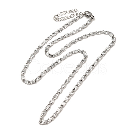304 Stainless Steel Lumachina Chain Necklaces NJEW-C060-01A-P-1