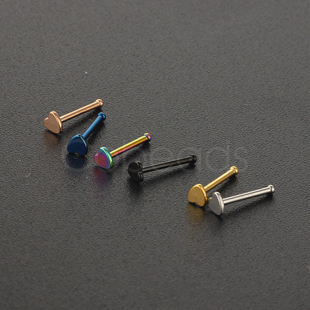 304 Stainless Steel Heart Nose Bone Rings WG0DFB7-03-1