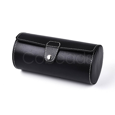 3-Slot Column PU Leather Watch Boxes CON-T001-02A-1