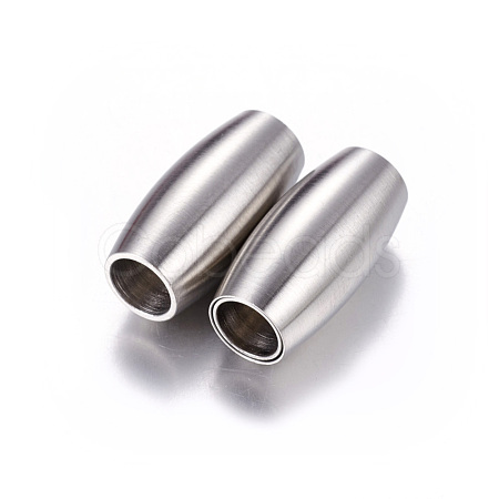 Tarnish Resistant 304 Stainless Steel Magnetic Clasps with Glue-in Ends STAS-E006-33-1