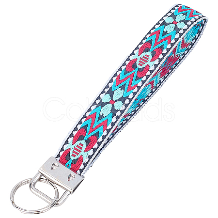 Iron with Polyester Inwrought Keychain KEYC-WH20054-011A-1