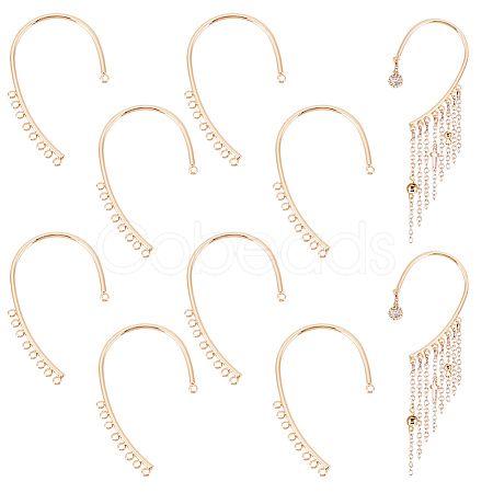8Pcs Brass Ear Cuff Findings KK-UN0001-54-1
