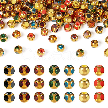 140Pcs 7 Colors Electroplate Glass Beads GLAA-TA0002-65-1