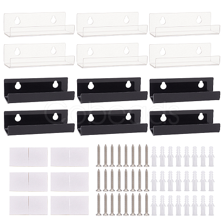 12 Sets 2 Colors Acrylic Vinyl Record Wall Holder AJEW-FG0003-21-1