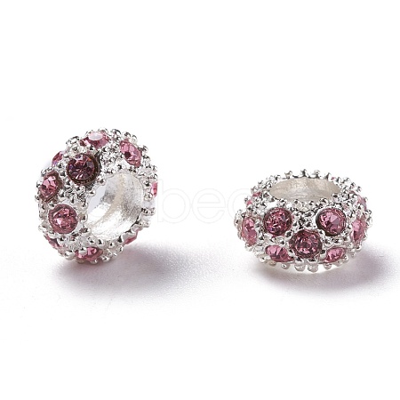 Alloy Rhinestone European Beads CPDL-H999-22-1-1