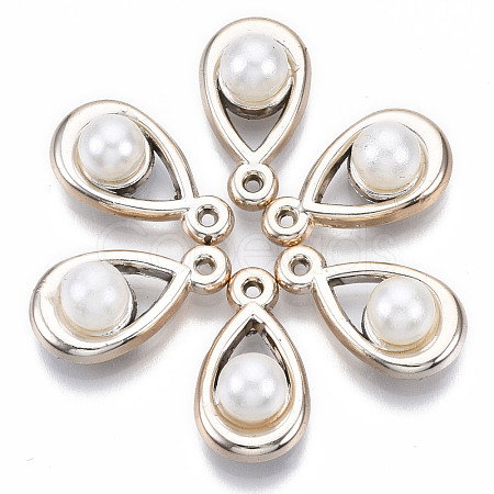 ABS Plastic Imitation Pearl Pendants OACR-R248-005LG-1