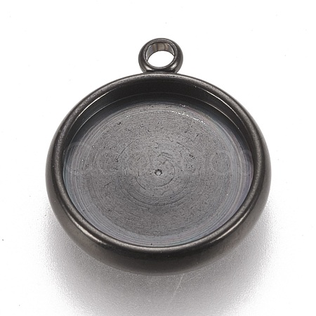 304 Stainless Steel Pendant Cabochon Settings X-STAS-K202-03E-B-1