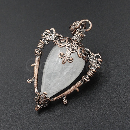 Natural Quartz Crystal Point Pendulum Pendants PW-WG89713-09-1