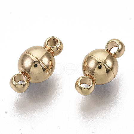 Brass Magnetic Clasps with Loops KK-S354-213A-NF-1