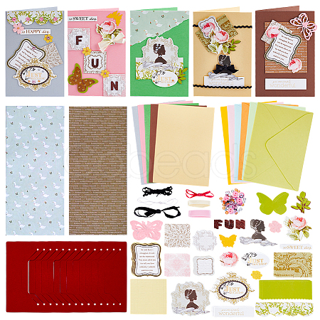 DIY Teachers' Day Theme Envelope & Card Kids Craft Kits AJEW-WH0473-15-1