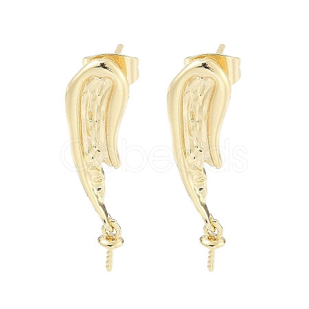 Brass Stud Earring Findings KK-M326-19G-1