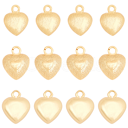 12Pcs 3 Style Brass Charms KK-CA0001-53G-1