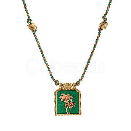 Brass and Enamel Pendant Necklaces FS-WG2CA9F-15-1