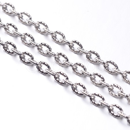 Nickel Free Iron Textured Cable Chains CHT104Y-N-1