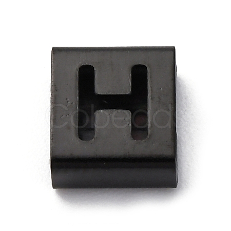 Ion Plating(IP) 304 Stainless Steel Square Slide Charms STAS-L132-04H-B-1