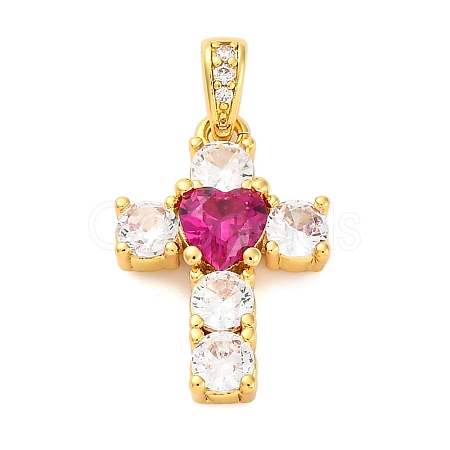 Brass Micro Pave Cubic Zirconia Pendants LS-KK-P288-03G-1