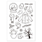 PVC Plastic Stamps, for DIY Scrapbooking, Photo Album Decorative, Cards Making, Stamp Sheets, Snowman Pattern, 16x11x0.3cm