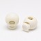 1-Hole Dyed Iron Spring Loaded Eco-Friendly Plastic Round Buckle Cord Toggle Lock Beans Stoppers for Sportwear Luggage Backpack Straps, Survival Bracelet Clasps, White, 22x18x14mm, Hole: 7.5x6mm