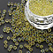 DIY Nail Art Decoration Mini Glass Beads, Tiny Caviar Nail Beads, AB Color Plated, Round, No Hole, Yellow, 3.5mm, about 450g/bag