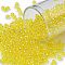 TOHO Round Seed Beads, Japanese Seed Beads, (102) Citrine Yellow Transparent Luster, 8/0, 3mm, Hole: 1mm, about 222pcs/10g