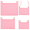 WADORN 3Pcs 3 Style Felt Bags Organizer Insert, Mini Envelope Handbag Shaper Premium Felt, with Iron Grommets, Pink, 9~22x8~18.3x0.5~0.55cm, Hole: 10mm, 1pc/style