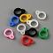 Silicone Pendant, for Electronic Stylus & Lighter Making, Flat Round, 19x14x5.5mm, Hole: 2.5mm, Inner Diameter: 10mm