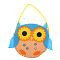 Non Woven Fabric Embroidery Needle Felt Sewing Craft of Pretty Bag Kids, Felt Craft Sewing Handmade Gift for Child Meet Best, Owl, Moccasin, 14x13x3.5cm